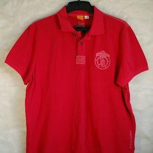 NWOT Hugo Boss Red Polo Shirt XL